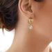 Unisex Zircon Earrings Three Layer C Shaped Earrings Fashionable Commuting All Match Geometric Water Drop Pendant Earrings_ipsvogv.com