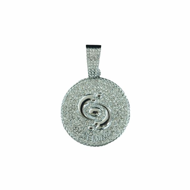 hop GEMINI Disc Pendant Represents Agile Thinking Gemini Hip Hop Necklace_ipsvogv.com