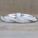 Cao Shi's New Fashion Twisted Rope Fried Dough Twists Women's Copper Plated White Gold Micro Set Zircon Tail Ring_ipsvogv.com