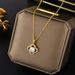 2023 New Temperament Four Leaf Flower Diamond Necklace Women's Titanium Steel Lip Chain Cute Independent Packaging_ipsvogv.com
