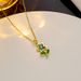 Titanium Steel Necklace Abalone Shell Small Flower Rose Pendant Plated With True Gold_ipsvogv.com