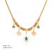 Hot Selling Gold-plated Stainless Steel Niche Light Luxury French Turquoise Star Pendant Necklace_ipsvogv.com