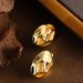 Fashion Niche Geometric Oval For Women With A Sense Of Luxury, Commuting Simplicity, Personality, Silver Needle Earrings_ipsvogv.com