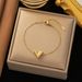 Korean Fashion V-letter Titanium Steel Non Fading Necklace For Women, Simple And Personalized Letter Pendant, Collarbone_ipsvogv.com