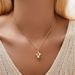 Popular mother of pearl clavicle necklace retro color preserving copper plated K real gold temperament high end business love necklace_ipsvogv.com