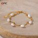 Women's Jewelry Retro Bracelet Female Stainless Steel Niche Light Luxury Freshwater Pearl Stacking Simple And Versatile Titanium Steel Bracelet_ipsvogv.com