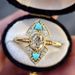 Sanjieins New Handjewelry Nepalese Handmade Oil Drop Gold Ring Ethnic Style Jewelry_ipsvogv.com