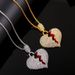 Hip Hop Cracking Love Necklace Female Street Dance Fashion Full Diamond Broken Heart Pendant Male_ipsvogv.com