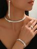 Pinduoduo Full Diamond Necklace Earrings Bracelet Ring High-end Fashion Set Jewelry New Hot Sale_ipsvogv.com