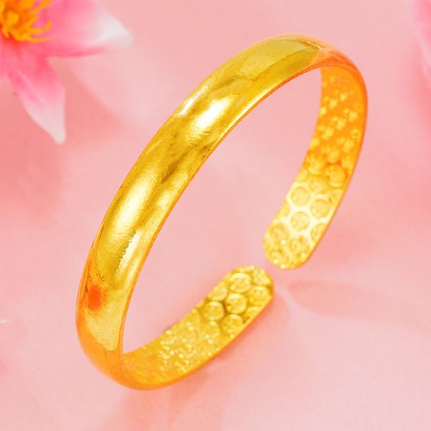 New Product For Female Internet Celebrity Live Broadcast With Open Smooth Surface And Lucky Sand Gold Bracelet_ipsvogv.com