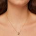Brass Real Gold Electroplating Zircon Inlaid Fashionable Double Circle Pendant Versatile Women's Necklace_ipsvogv.com