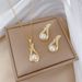 【 Titanium Steel 】 Necklace Earring Light Luxury Full Diamond Pearl Trust Dove Personalized Temperament Banquet Earrings_ipsvogv.com
