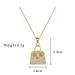 】 Zircon 【 Bag Light Luxury Charm Gorgeous Full Diamond Necklace Women's Versatile Clavicle Titanium Steel Chain 【 】_ipsvogv.com