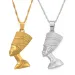 Egyptian Queen Nefertiti Pendant Necklaces For Women Girls Jewelry Gold Color Wholesale African Jewellery Choker_ipsvogv.com