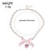 Fashionable Versatile Jewelry, Pearl Heart Bow Necklace, Necklaces, And Accessories_ipsvogv.com