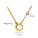 Body 【 Full Titanium Steel 】 Circle LOVE Personality Extremely Simple Wind Furnace Real Gold Necklace For Women 【 】_ipsvogv.com