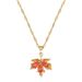 Internet Famous Titanium Steel Necklace With Zircon Red Maple Leaf For Women, Light Luxury And Versatile Collarbone_ipsvogv.com