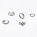 Hot Selling Rin, Double Layered Opening, Personalized Cold And Indifferent Style, Love Combination, 5-piece Set Of_ipsvogv.com