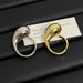 Minimalist Waterdrop Ri, Women's Geometric Smooth Surface Versatile Ins Style, Niche Fashion, Personalized Open End_ipsvogv.com
