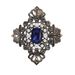 European court style blue with pearl embellishment, suit accessories, light luxury temperament, brooch chest flower_ipsvogv.com