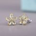 Cao Shi's New Style Of Fresh Japanese Korean Student Temperament, With Zircon Inlaid Small Flower Women's Earrings And_ipsvogv.com