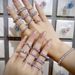 S sterling silver high carbon HW for women's Instagram style niche light luxury row diamond stacked zirconia ring_ipsvogv.com