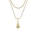 Double Chain Titanium Steel Water Droplet Necklace For Women, With A Niche Design, Unique Personality, Simple And_ipsvogv.com