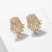 RAKOL Design Tassel Necklace, Hao Shi Collarbone Chain Earrings, French High-end Feeling, Ins Style Two-piece Set_ipsvogv.com