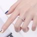 Single Row Diamond White Copper Ring - Minimalist Korean Style Jewelry For Women_ipsvogv.com