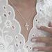 S Pure Silver Texture Cross Necklace Collarbone Chain Korean Version Exquisite Personality INS Style Small Fresh NYM580_ipsvogv.com