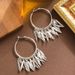 Fashionable Exaggerated Geometric Circle For Women With A Sense Of Luxury, Fashionable And Personalized Silver Needle_ipsvogv.com