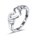 Fashionable Love You Forever Open Couple Ring Popular Handmade Xiyin Matching Jewelry_ipsvogv.com