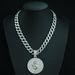 Fashion New Product Virgo Full Diamond Round Constellation Pendant Angel's Symbol Classic Trend_ipsvogv.com