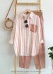 Women's Plus Size Women's Clothing Summer Slightly Fat MM Fashionable Loose Slim Comfortable Casual Striped Suit_ipsvogv.com