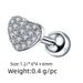 New stainless steel ear bone nail five-pointed star peach heart cross micro-inlaid zircon ear nail screw screw ball puncture jewelry_ipsvogv.com