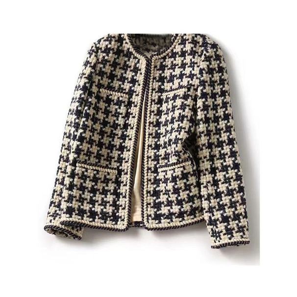 Women's Clothing Wool tweed jacket spring and autumn short style fashionable_ipsvogv.com