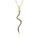 2025 Year Of The Snake Jewelry 14 Curved Snake Micro Inlaid Pendant Necklace Women Chocker Necklace Copper Gold Plated Jewelry_ipsvogv.com