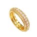 Huitan Exaggerated Luxury Unisex Ring Copper Plated Platinum Set With Zircon Jewelry_ipsvogv.com