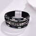 Bohemian Style Magnetic Buckle Leather Versatile Women's With Multi-layer Winding Bracelet_ipsvogv.com