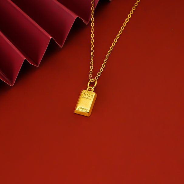 Sand Overnight Wealth, Bricks, Small Gold Bars, Pendant, Brass Alloy, Simulation, Long-lasting Color, Accessories For_ipsvogv.com