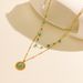 INS Style Handmade Chain Tianhe Stone Necklace With Stacked Stainless And Titanium Steel Popular Accessories_ipsvogv.com