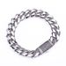 Stainless Steel Diamond Cuban Bracelet Miami Full Zircon Snap Thick Chain Men's Hip Hop Accessory_ipsvogv.com
