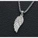 Singer Rap Student Hairstylist Nightclub Hip Hop Angel Wings Feather Pendant Titanium Steel Men's And Women's Necklace_ipsvogv.com