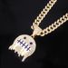 Unisex Hip Hop Jewelry Ice Face Emoji Oil Painting Pendant Men's Trendy Street Rap Full Diamond Cuban Chain_ipsvogv.com