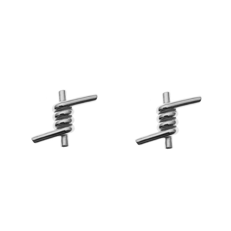 Simple Creative Design Full Of Men's And W Omen's Trendy Personality Earrings A Pair Of Titanium Steel Thorn Earrings_ipsvogv.com