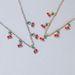 Rhinestone Hip Hop Tennis Chain Cherry Pendant Choker Fresh Single Row Micro Paved Full Diamond Necklace_ipsvogv.com