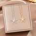 New Korean Version Titanium Necklace For Women's Seaside Starfish Personality Collarbone Chain Fashion Style Stainless_ipsvogv.com