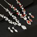 New Bride Crystal Flower Jewelry Set Fashion Banquet Wedding Dress Necklace Accessories_ipsvogv.com