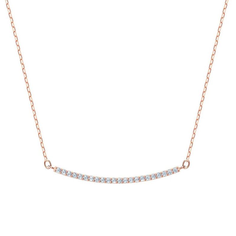 Only Smile Necklace Women Elements Crystal Simple Clavicle Necklace Women Distribution_ipsvogv.com