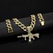 Personalized Full Diamond Pendant, Creative Pistol Necklace, Men's Niche Watch Buckle, Cuban Necklace Jewelry_ipsvogv.com